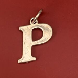 .925 Letter P Sterling Silver Jewelry Charm #alphabet #teacher #P